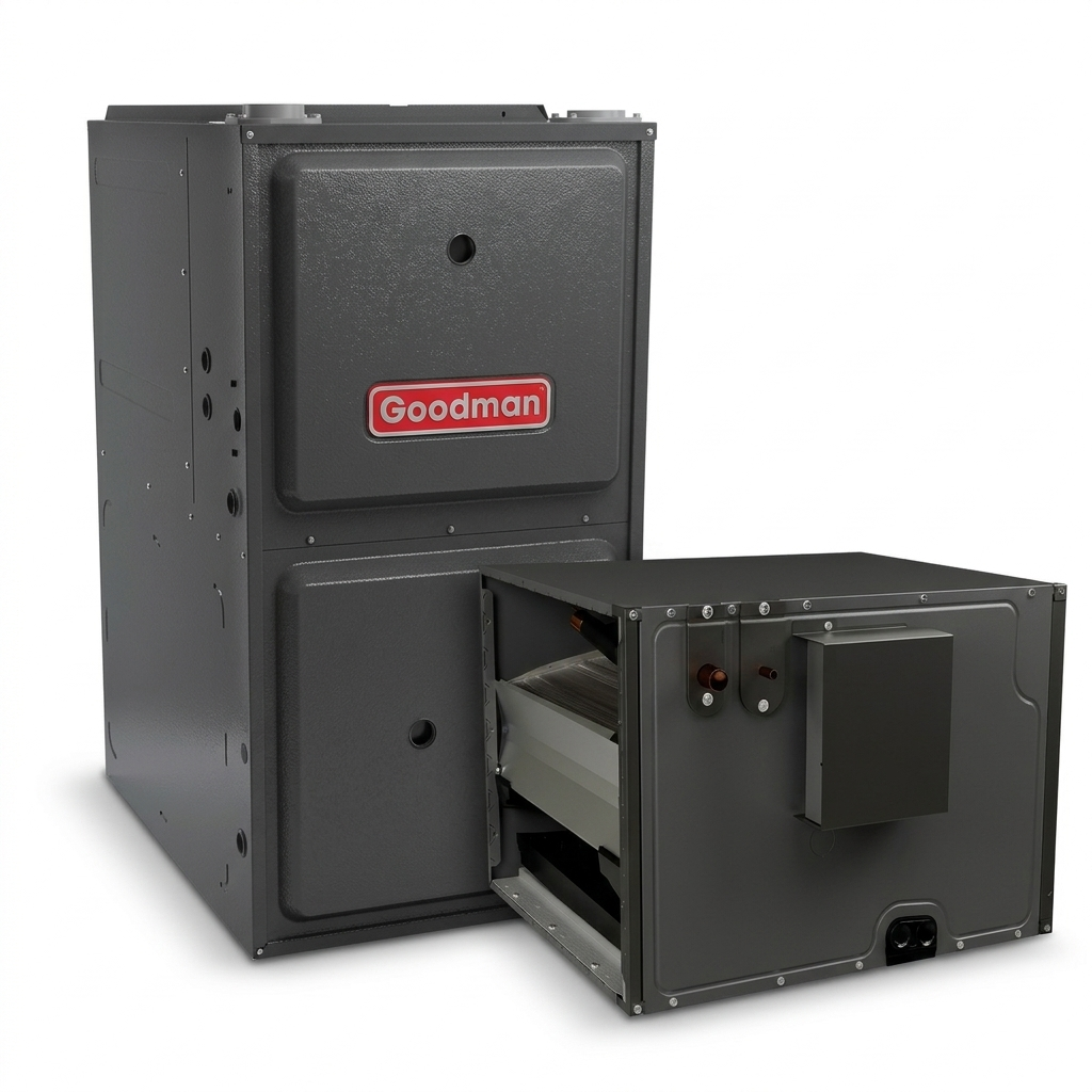 Goodman 3 Ton 97% AFUE Furnace and Coil System - R32 - Upflow/Horizontal