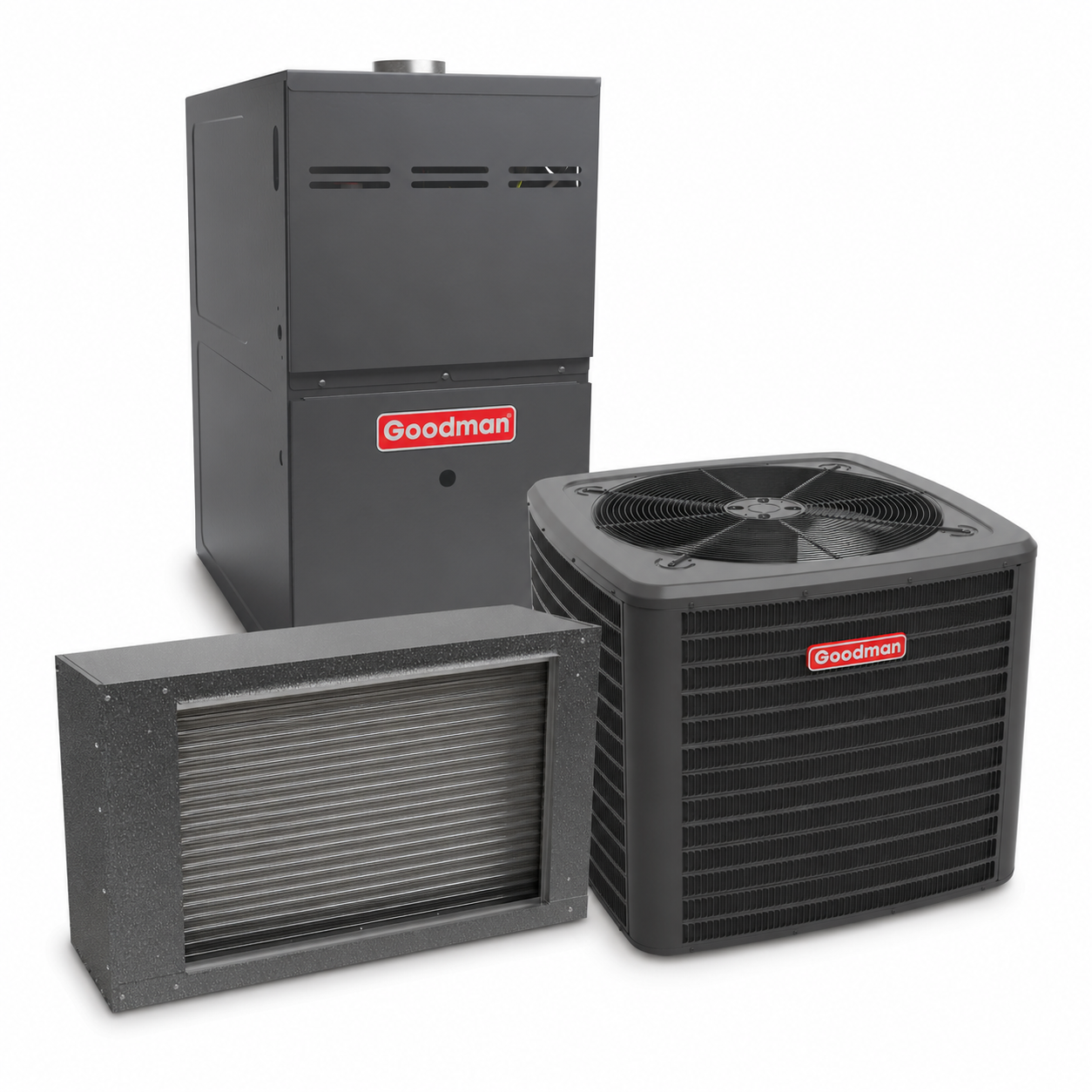 Goodman 1.5 Ton 14.5 SEER2 80% AFUE 80,000 BTU Gas Furnace and R32 Air Conditioner System - Upflow/Horizontal