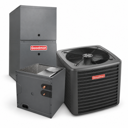 Goodman 2.5 Ton 13.4 SEER2 80% AFUE 80,000 BTU Gas Furnace and R32 Air Conditioner System - Upflow/Horizontal