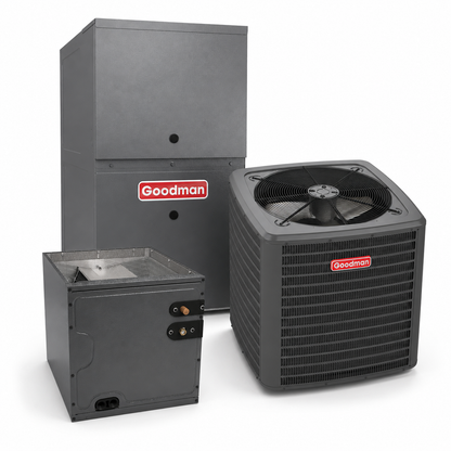Goodman 2 Ton 13.8 SEER2 80% AFUE 80,000 BTU Gas Furnace and R32 Air Conditioner System - Upflow/Horizontal
