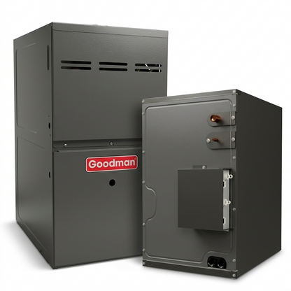 Goodman 2.5 Ton 80% AFUE Furnace and Coil System - R32 - Upflow/Horizontal