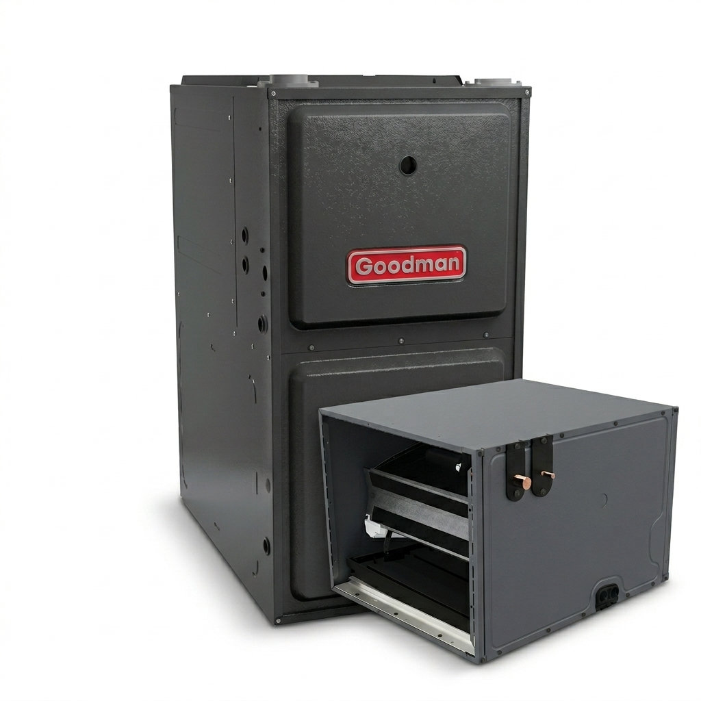 Goodman 2 Ton 96% AFUE Furnace and Coil System - R32 - Upflow/Horizontal