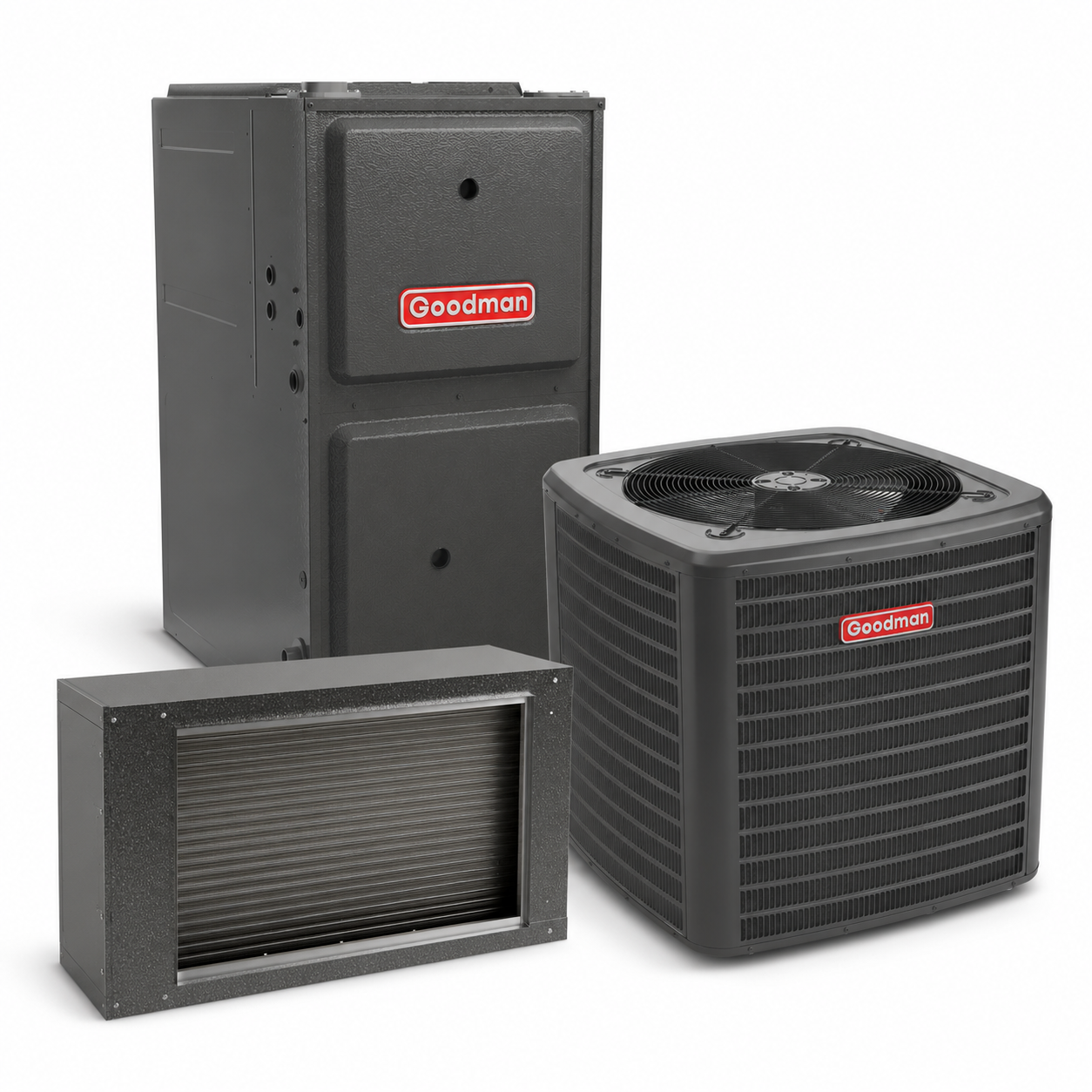 Goodman 2.5 Ton 14.5 SEER2 96% AFUE 80,000 BTU Gas Furnace and R32 Air Conditioner System - Upflow/Horizontal