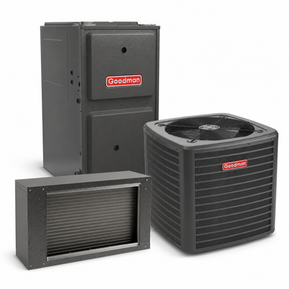 Goodman 2.5 Ton 14.5 SEER2 96% AFUE 80,000 BTU Gas Furnace and R32 Air Conditioner System - Upflow/Horizontal