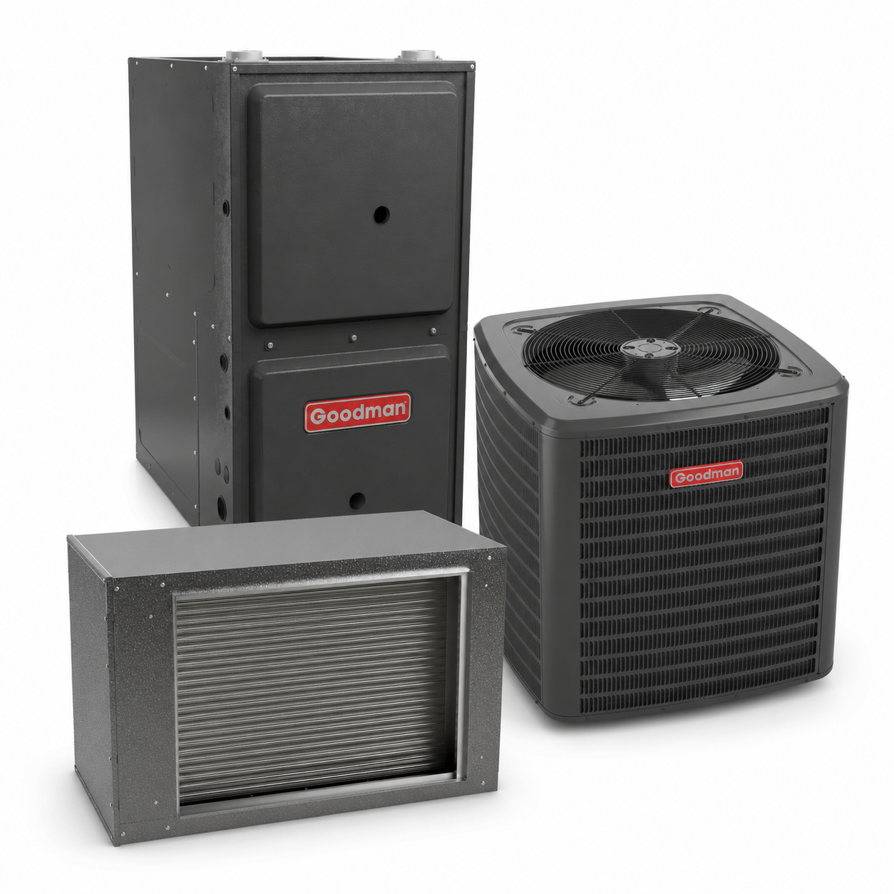 Goodman 4 Ton 15.2 SEER2 96% AFUE 120,000 BTU Gas Furnace and R32 Air Conditioner System - Upflow/Horizontal
