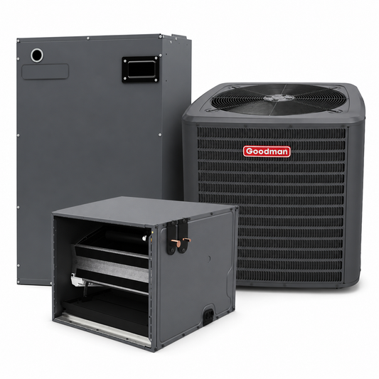 Goodman 2 Ton 14.5 SEER2  Electric Furnace and Air Conditioner System - Horizontal - 26"