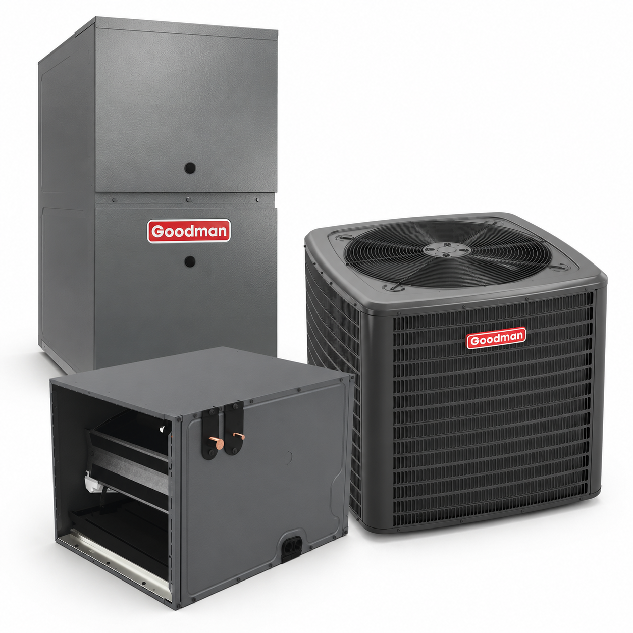 Goodman 2.5 Ton 14.3 SEER2 80% AFUE 40,000 BTU Gas Furnace and R32 Air Conditioner System - Upflow/Horizontal