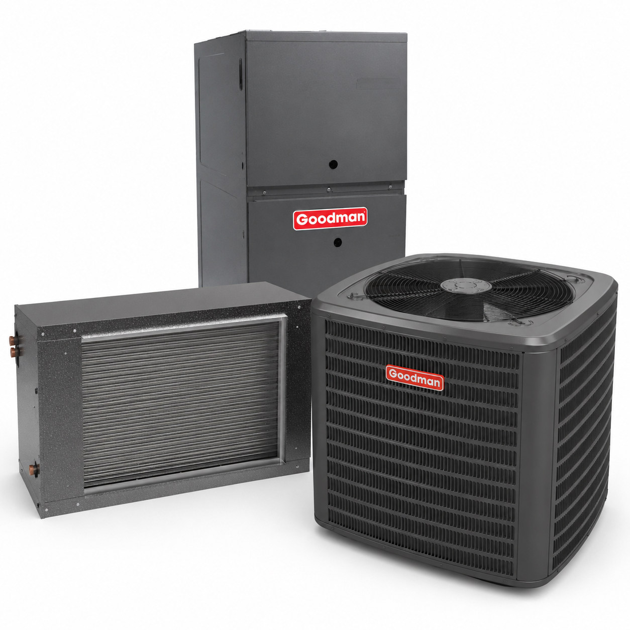 Goodman 2.5 Ton 15.2 SEER2 80% AFUE 80,000 BTU Gas Furnace and R32 Air Conditioner System - Upflow/Horizontal