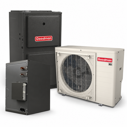 Goodman 2 Ton 19.0 SEER2 96% AFUE 80,000 BTU Gas Furnace and R32 Air Conditioner System - Upflow/Horizontal
