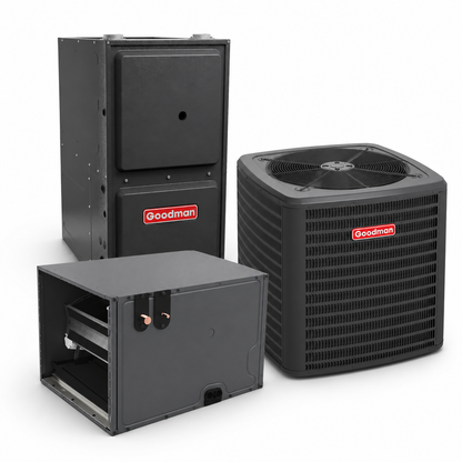 Goodman 4 Ton 13.4 SEER2 92% AFUE 100,000 BTU Gas Furnace and R32 Air Conditioner System - Upflow/Horizontal