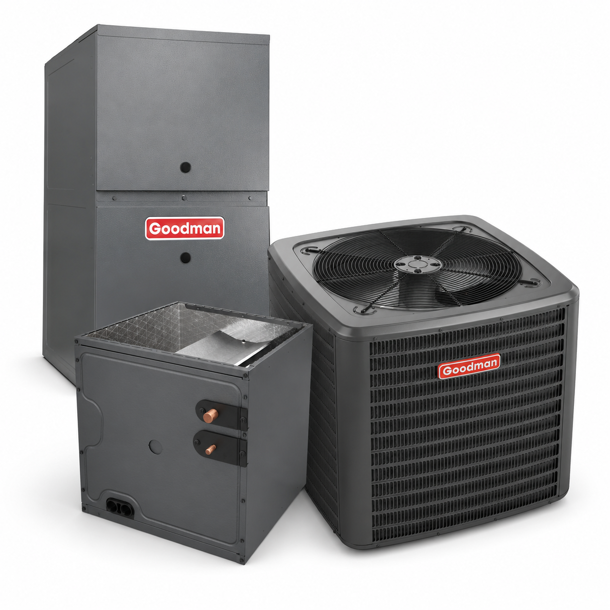 Goodman 3 Ton 14.0 SEER2 80% AFUE 60,000 BTU Gas Furnace and R32 Air Conditioner System - Upflow/Horizontal