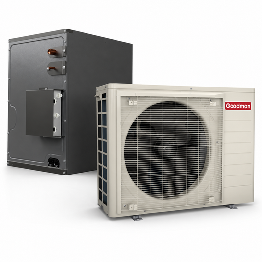 Goodman 2 Ton 18.0 SEER2 Central Air Conditioner Split with 20' inch Upflow/Downflow Cased Coil- R32