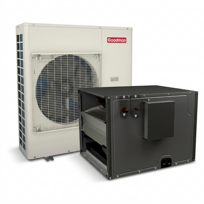 Goodman 3.5 Ton 17.5 SEER2 Central Heat Pump with 26 1/2' inch Horizontal Cased Coil | Inverter - R32