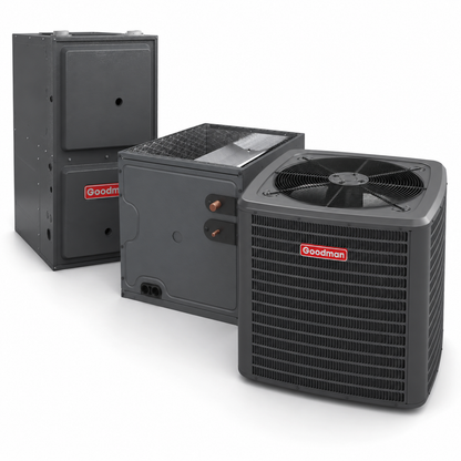 Goodman 3 Ton 14.3 SEER2 96% AFUE 80,000 BTU Gas Furnace and R32 Air Conditioner System - Downflow/Horizontal