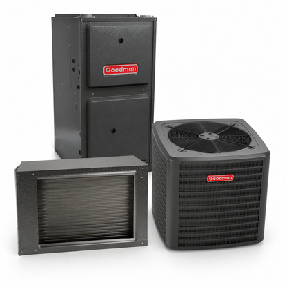 Goodman 2.5 Ton 15.2 SEER2 97% AFUE 100,000 BTU Gas Furnace and R32 Air Conditioner System - Upflow/Horizontal