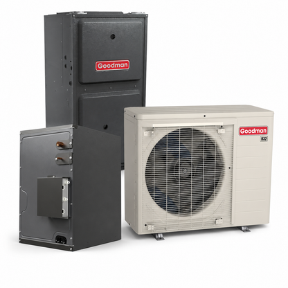 Goodman 2 Ton 19.0 SEER2 97% AFUE 80,000 BTU Gas Furnace and R32 Air Conditioner System - Upflow/Horizontal