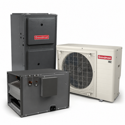 Goodman 2 Ton 19.0 SEER2 96% AFUE 40,000 BTU Gas Furnace and R32 Air Conditioner System - Upflow/Horizontal