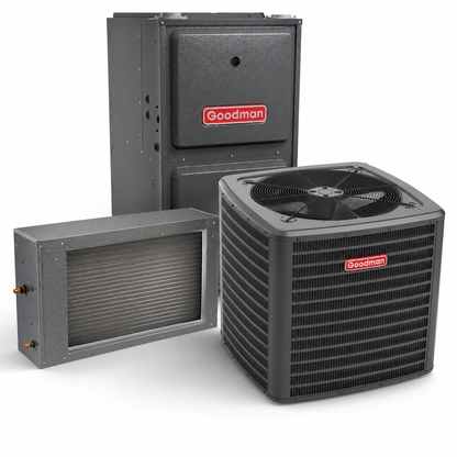 Goodman 2.5 Ton 15.2 SEER2 96% AFUE 80,000 BTU Gas Furnace and R32 Air Conditioner System - Upflow/Horizontal