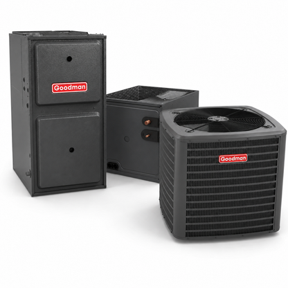 Goodman 3 Ton 14.3 SEER2 96% AFUE 60,000 BTU Gas Furnace and R32 Air Conditioner System - Upflow/Horizontal