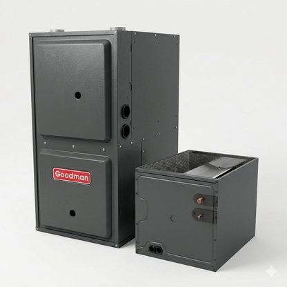 Goodman 2 Ton 96% AFUE Furnace and Coil System - R32 - Downflow/Horizontal