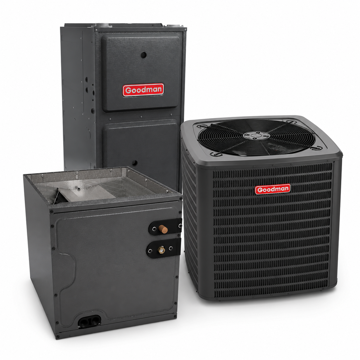 Goodman 2 Ton 13.8 SEER2 96% AFUE 40,000 BTU Gas Furnace and R32 Air Conditioner System - Upflow/Horizontal