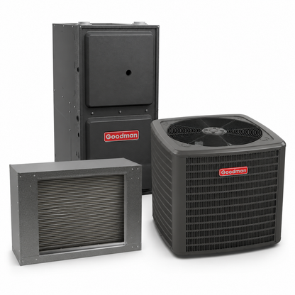 Goodman 1.5 Ton 13.6 SEER2 96% AFUE 60,000 BTU Gas Furnace and R32 Air Conditioner System - Downflow/Horizontal