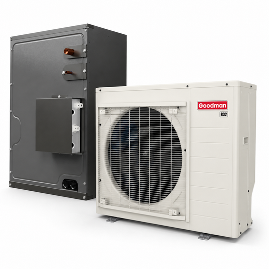 Goodman 2 Ton 19.0 SEER2 Central Air Conditioner Split with 26 1/2' inch Horizontal Cased Coil- R32
