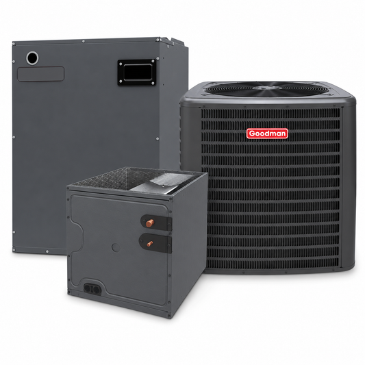 Goodman 2 Ton 14.3 SEER2  Electric Furnace and Air Conditioner System - Upflow/Downflow - 17 1/2"