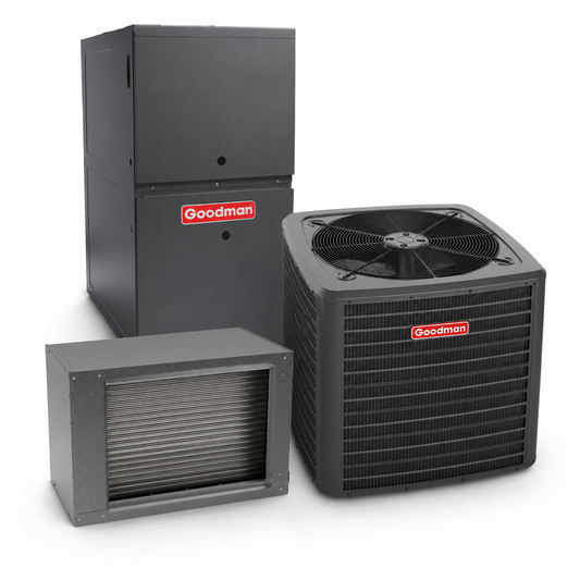 Goodman 1.5 Ton 13.4 SEER2 80% AFUE 40,000 BTU Gas Furnace and R32 Air Conditioner System - Upflow/Horizontal