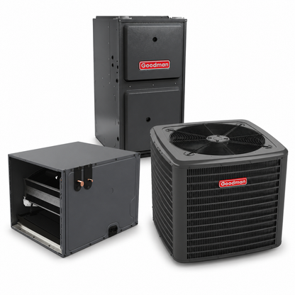 Goodman 3 Ton 15.2 SEER2 96% AFUE 100,000 BTU Gas Furnace and R32 Air Conditioner System - Upflow/Horizontal