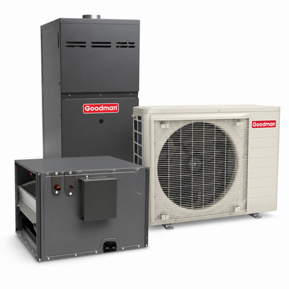 Goodman 2 Ton 18.0 SEER2 80% AFUE 60,000 BTU Gas Furnace and R32 Air Conditioner System - Upflow/Horizontal