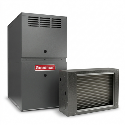 Goodman 2 Ton 80% AFUE Furnace and Coil System - R32 - Upflow/Horizontal