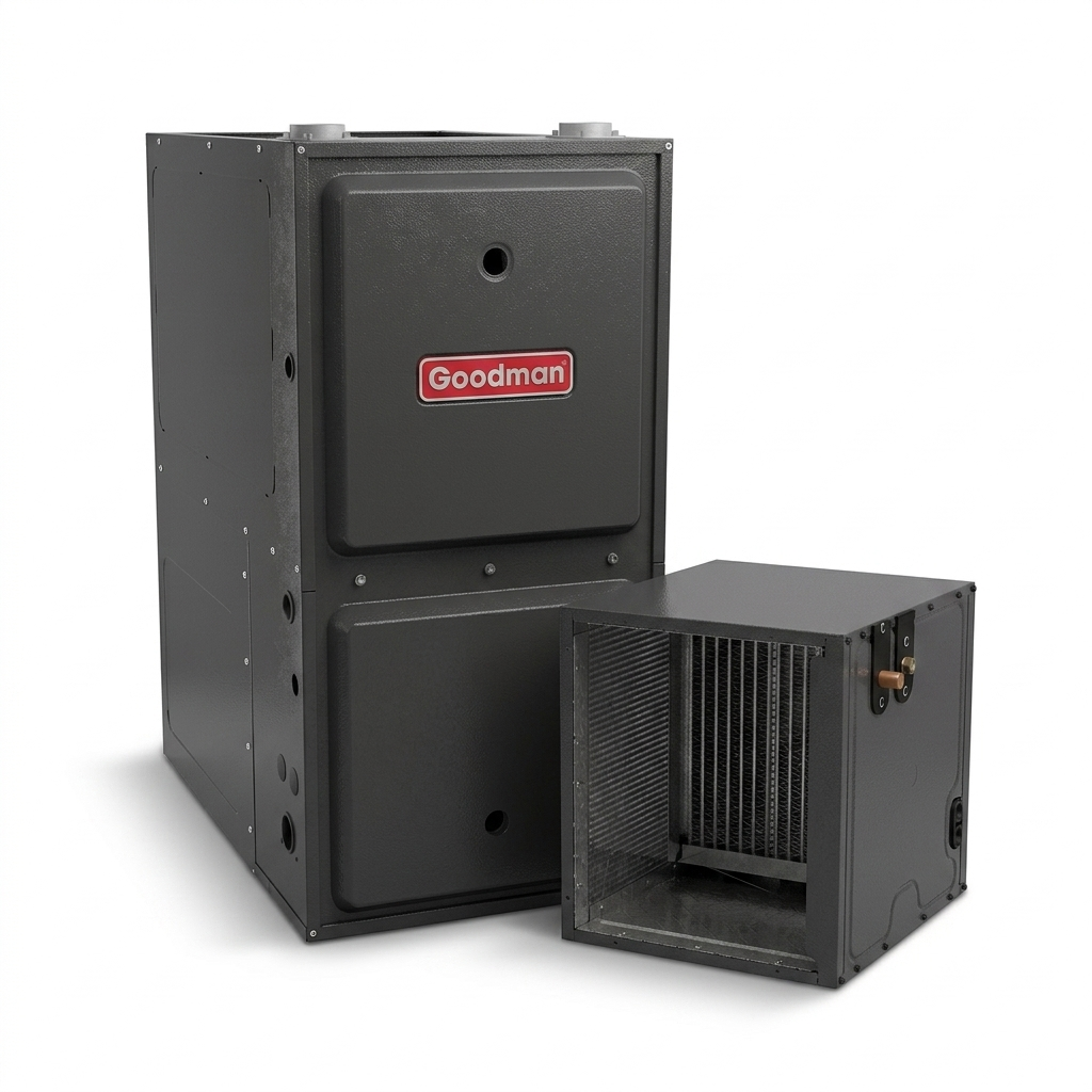 Goodman 2 Ton 92% AFUE Furnace and Coil System - R32 - Upflow/Horizontal