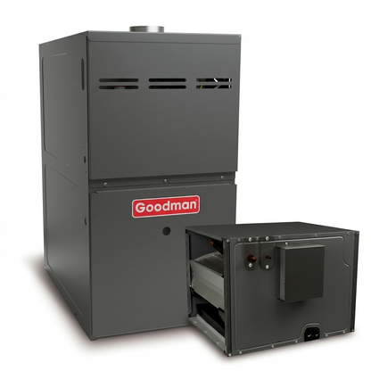 Goodman 2 Ton 80% AFUE Furnace and Coil System - R32 - Upflow/Horizontal