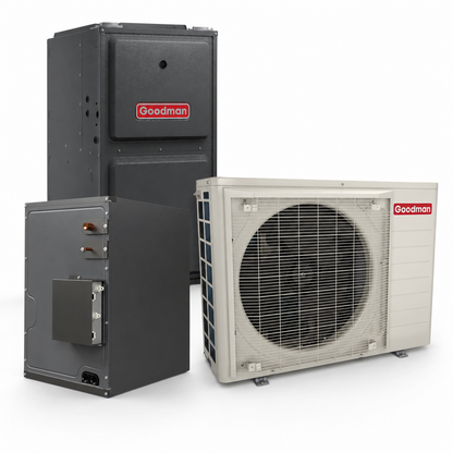 Goodman 2 Ton 18.0 SEER2 96% AFUE 80,000 BTU Gas Furnace and R32 Air Conditioner System - Downflow/Horizontal