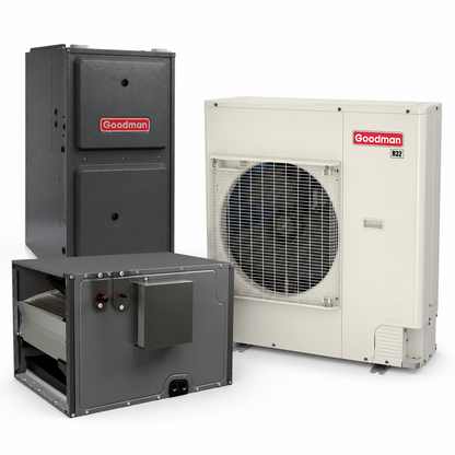 Goodman 4 Ton 16.5 SEER2 96% AFUE 100,000 BTU Gas Furnace and R32 Air Conditioner System - Upflow/Horizontal
