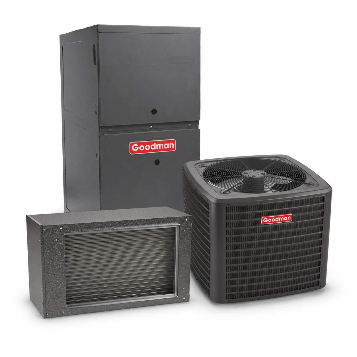Goodman 2.5 Ton 15.2 SEER2 80% AFUE 60,000 BTU Gas Furnace and R32 Air Conditioner System - Upflow/Horizontal