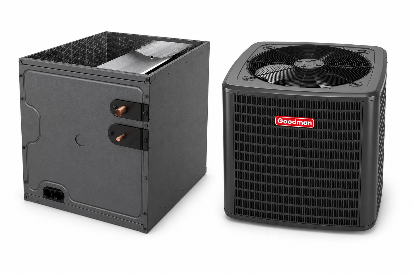 Goodman 5 Ton 14.5 SEER2 Central Air Conditioner Split with 24 1/2' inch Upflow/Downflow Cased Coil- R32