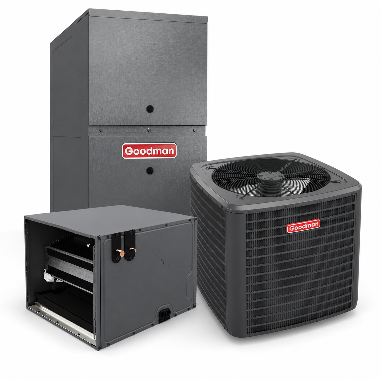 Goodman 2 Ton 14.0 SEER2 80% AFUE 80,000 BTU Gas Furnace and R32 Air Conditioner System - Upflow/Horizontal