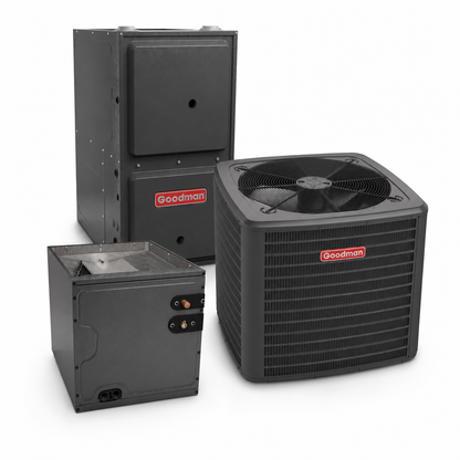 Goodman 2 Ton 13.8 SEER2 92% AFUE 60,000 BTU Gas Furnace and R32 Air Conditioner System - Upflow/Horizontal