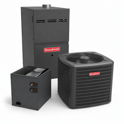 Goodman 2 Ton 14.3 SEER2 80% AFUE 60,000 BTU Gas Furnace and R32 Air Conditioner System - Upflow/Horizontal