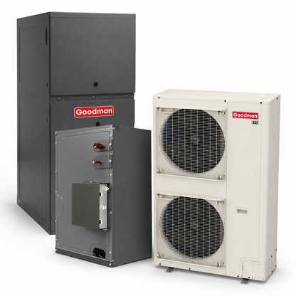 Goodman 5 Ton 16.0 SEER2 80% AFUE 80,000 BTU Gas Furnace and R32 Air Conditioner System - Upflow/Horizontal