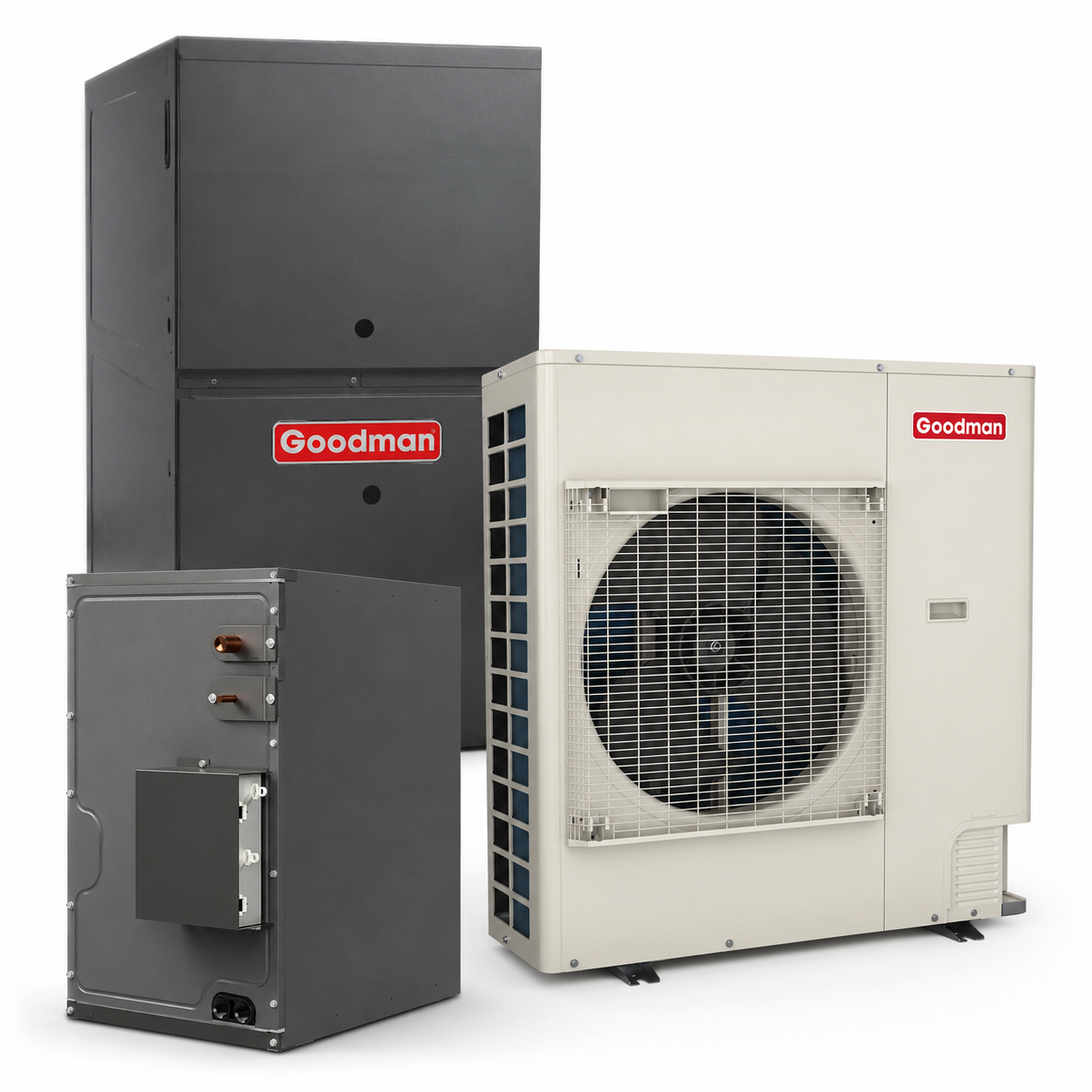 Goodman 4 Ton 17.0 SEER2 80% AFUE 100,000 BTU Gas Furnace and R32 Air Conditioner System - Upflow/Horizontal