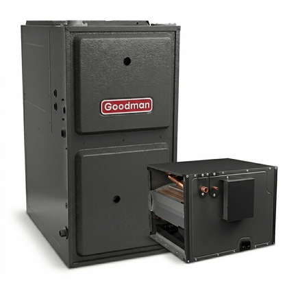 Goodman 2.5 Ton 96% AFUE Furnace and Coil System - R32 - Upflow/Horizontal