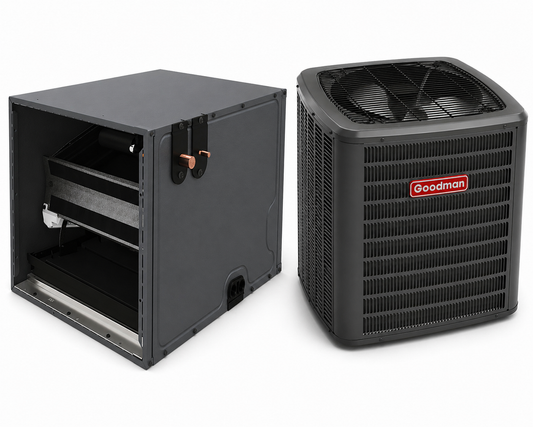 Goodman 2 Ton 14.0 SEER2 Central Air Conditioner Split with 26' inch Horizontal Cased Coil- R32