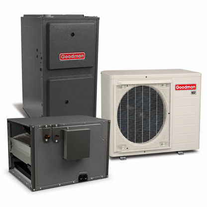 Goodman 2 Ton 19.0 SEER2 96% AFUE 60,000 BTU Gas Furnace and R32 Air Conditioner System - Upflow/Horizontal