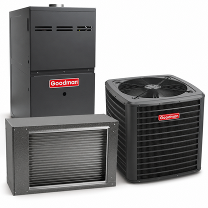 Goodman 1.5 Ton 14.7 SEER2 80% AFUE 80,000 BTU Gas Furnace and R32 Air Conditioner System - Upflow/Horizontal