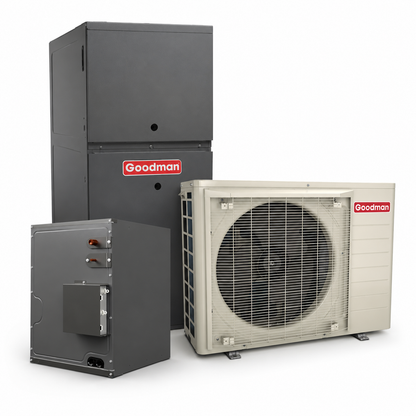 Goodman 2 Ton 19.0 SEER2 80% AFUE 100,000 BTU Furnace and High Efficiency Heat Pump System | Inverter - R32 - Upflow/Horizontal