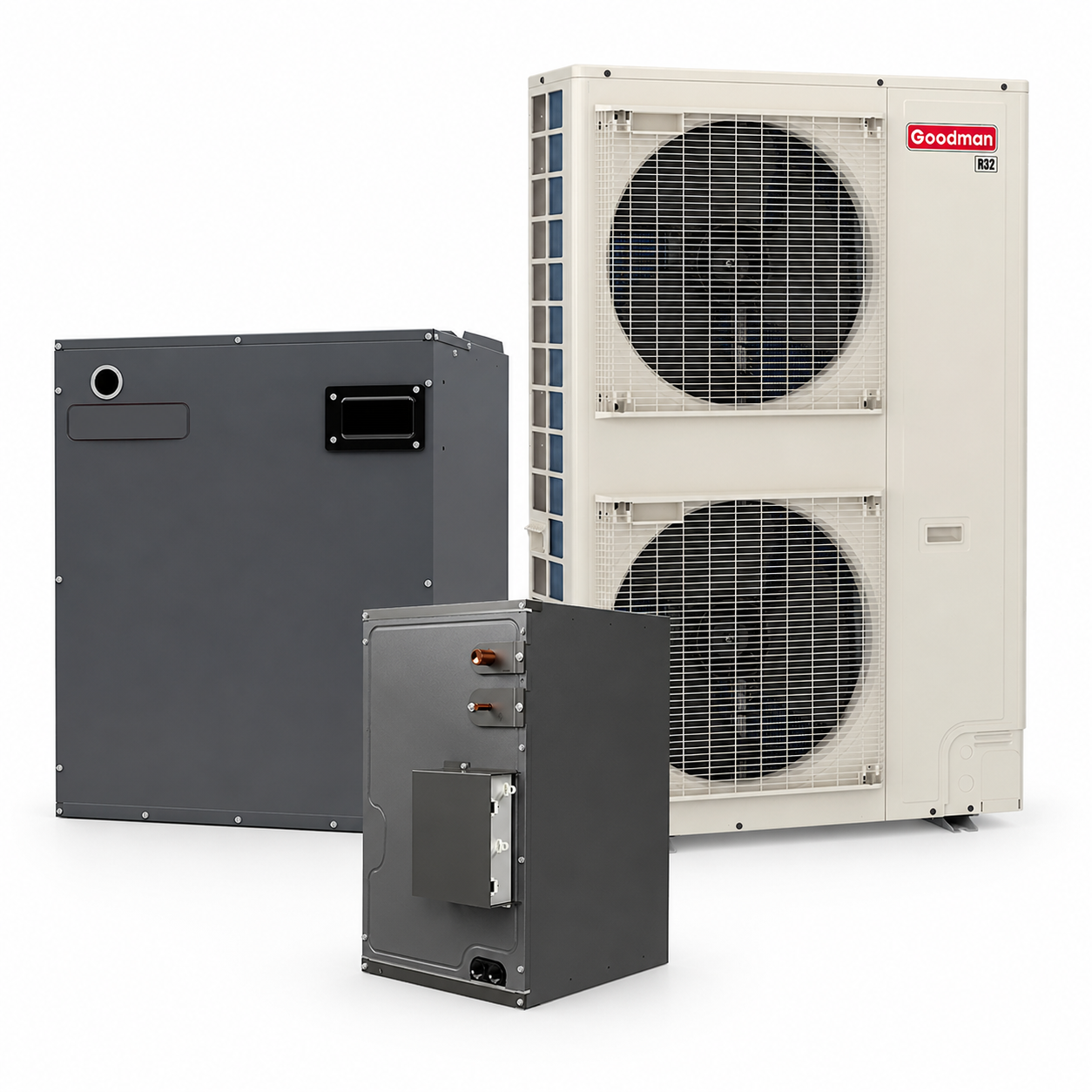 Goodman 5 Ton 17 SEER2  Electric Furnace and Heat Pump System - Upflow/Downflow - 23 1/2"