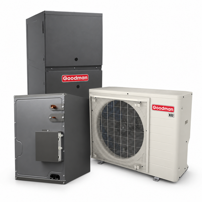 Goodman 2 Ton 19.0 SEER2 80% AFUE 100,000 BTU Gas Furnace and R32 Air Conditioner System - Upflow/Horizontal